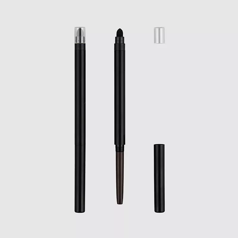 III-in-I fronte tool plumbum cum bombacio swab et sharpener packaging